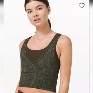 Lululemon Power Pivot Tank * Tough Sz 6 Heathered Bronze Green Dark Olive